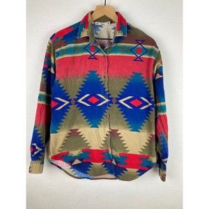 Southwestern Aztec Flannel shirt Orvis youth medium